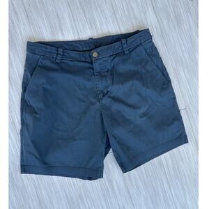 Lululemon Commission Chino Shorts Cotton Blend Stretch Pockets Blue Men's 34